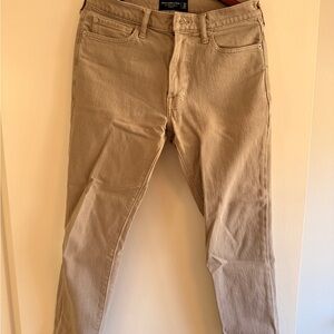 Abercrombie & Fitch Men's Beige Straight Jeans